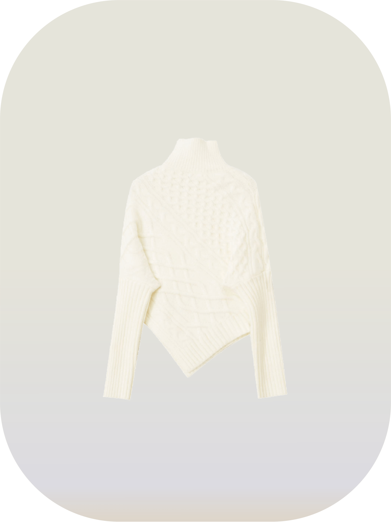 High Neck Zipper Design Sweater - LOVE POMME POMME