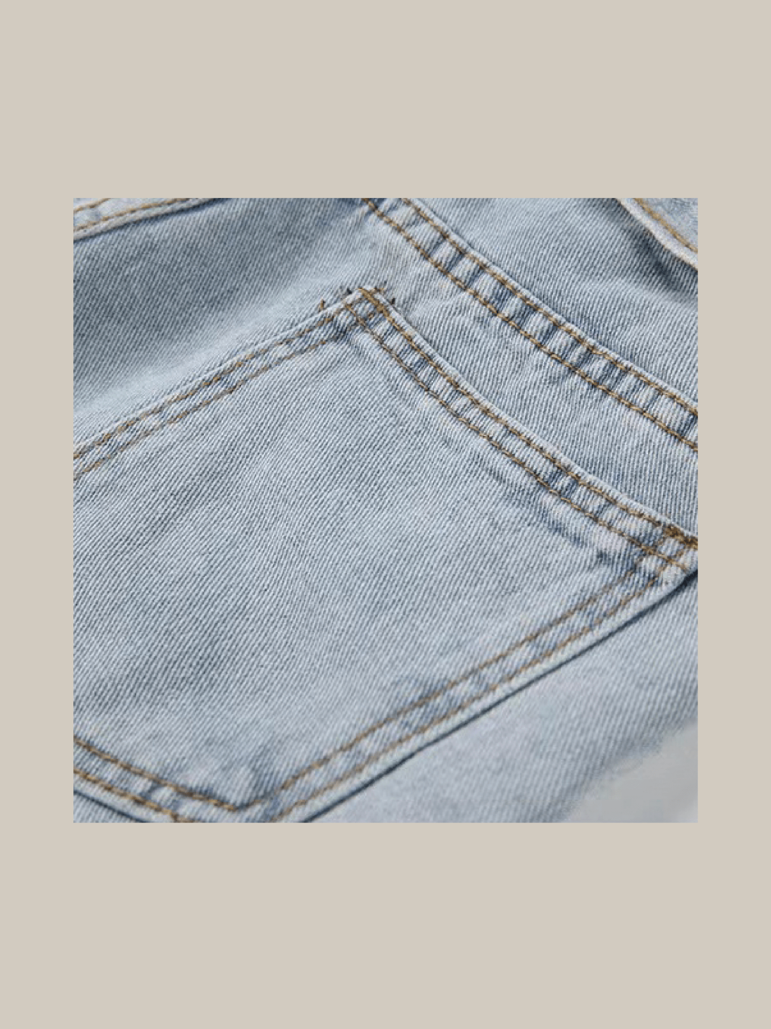 High Waist Denim Pants With Belt - LOVE POMME POMME