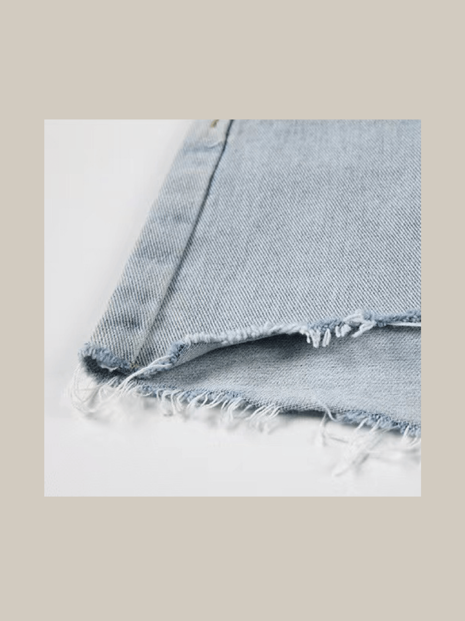 High Waist Denim Pants With Belt - LOVE POMME POMME