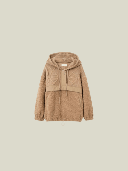 Hooded Cable Knit Top - LOVE POMME POMME