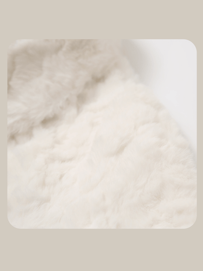 Horn Button Fur Coat - LOVE POMME POMME