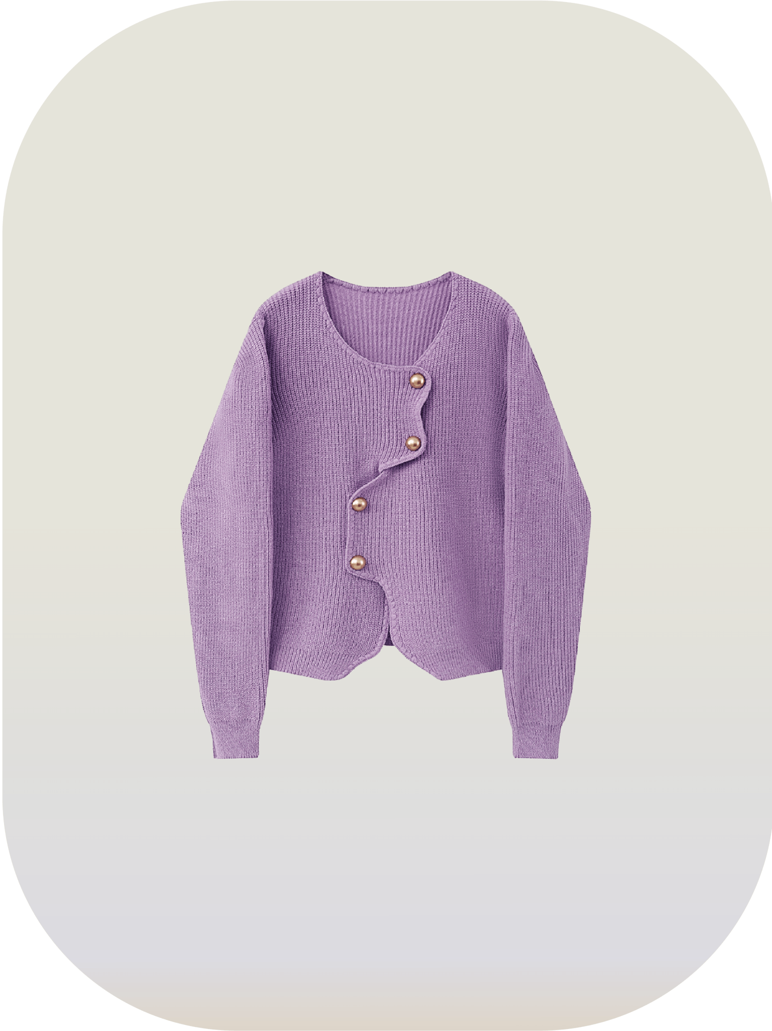 Irregular Button Sweater - LOVE POMME POMME