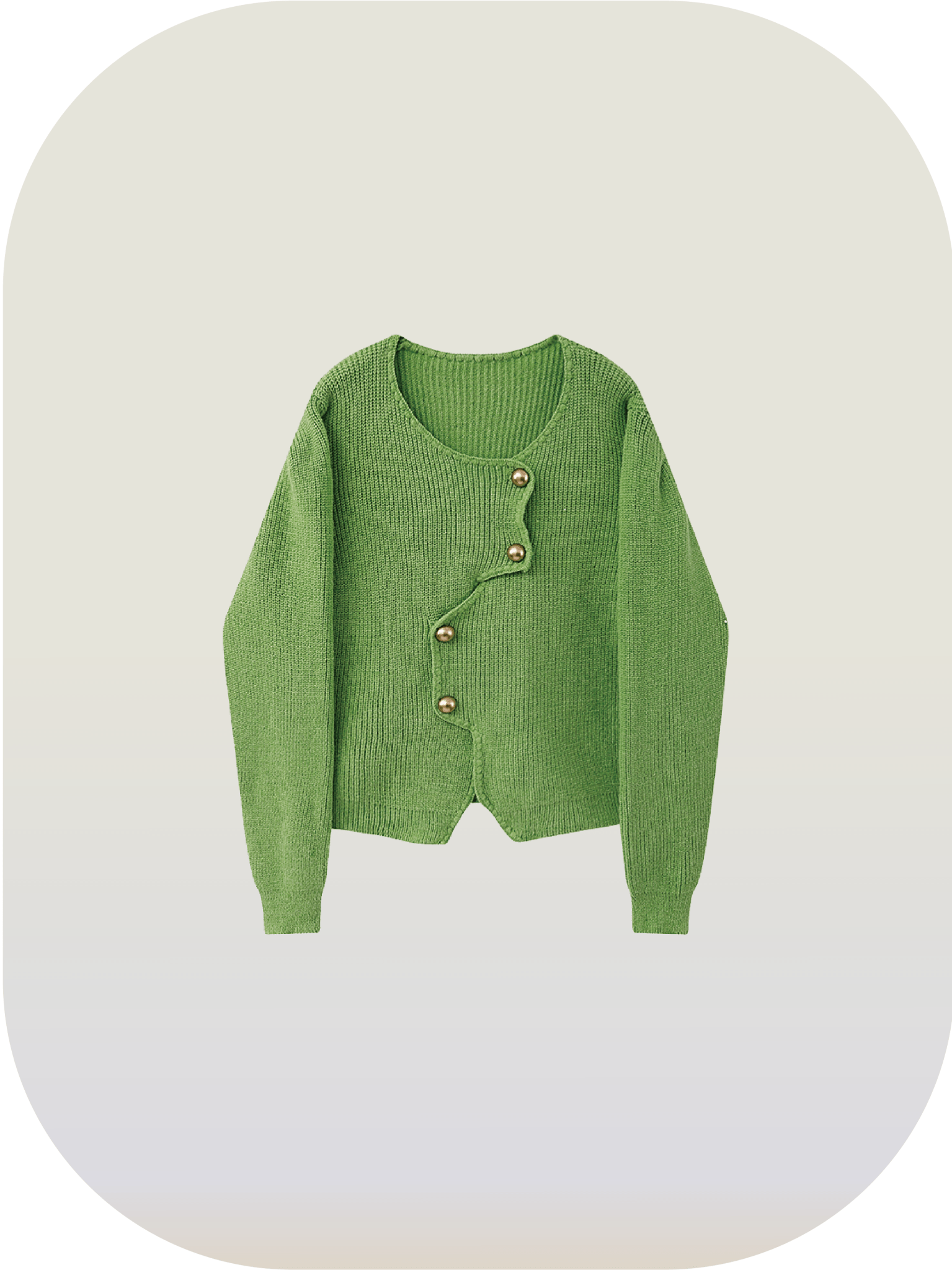 Irregular Button Sweater - LOVE POMME POMME