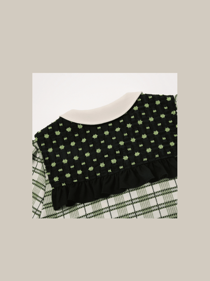 Jacquard Green Check Shirt Dress - LOVE POMME POMME