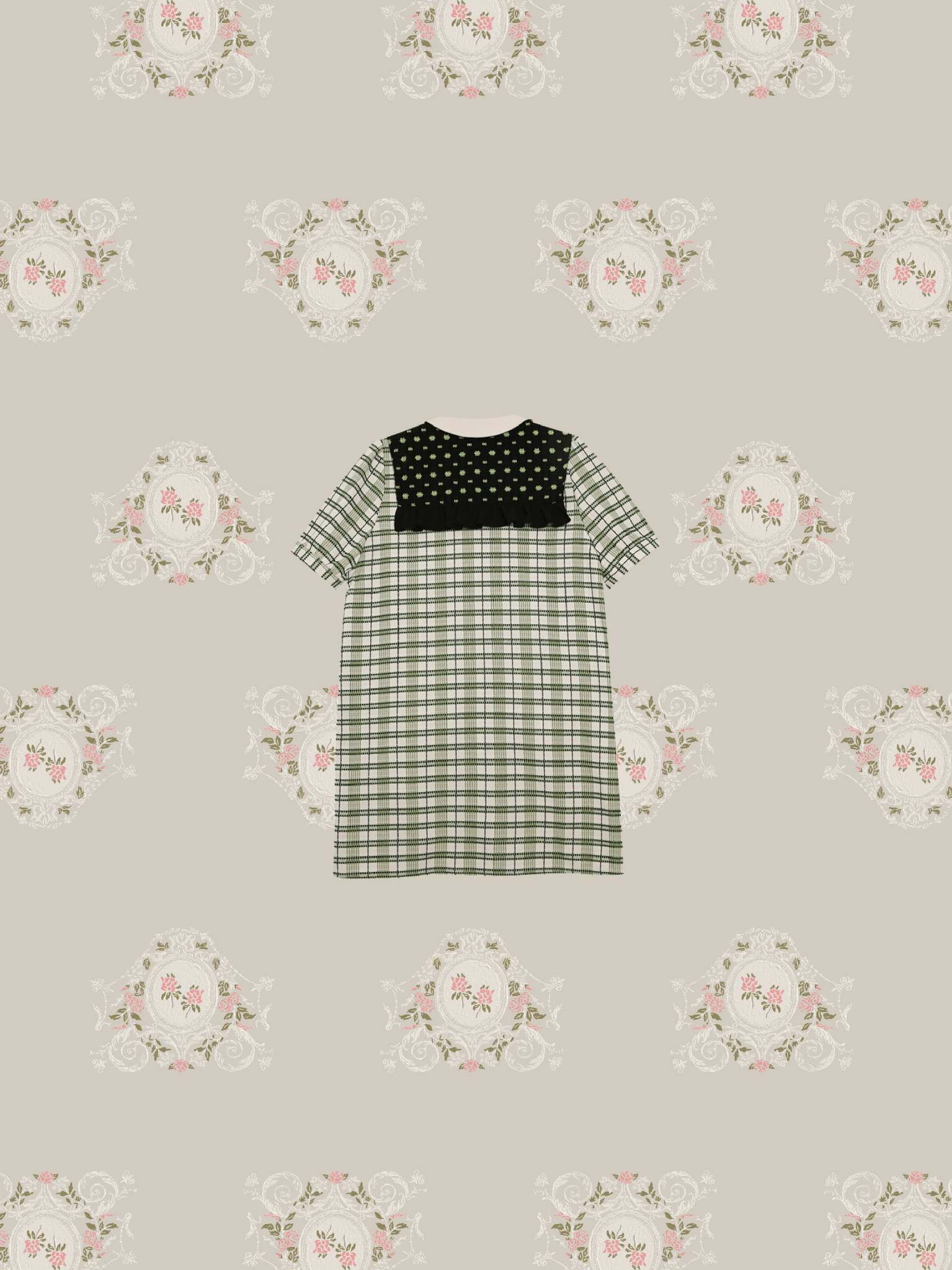 Jacquard Green Check Shirt Dress - LOVE POMME POMME