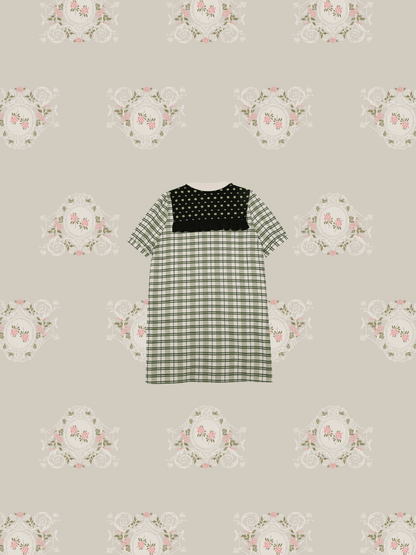 Jacquard Green Check Shirt Dress - LOVE POMME POMME