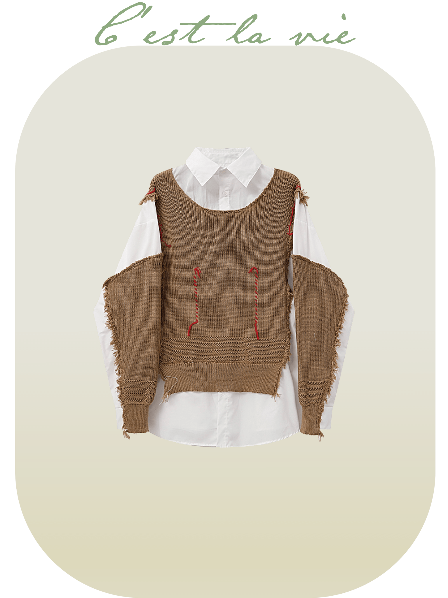 Knitted Patchwork Top - LOVE POMME POMME