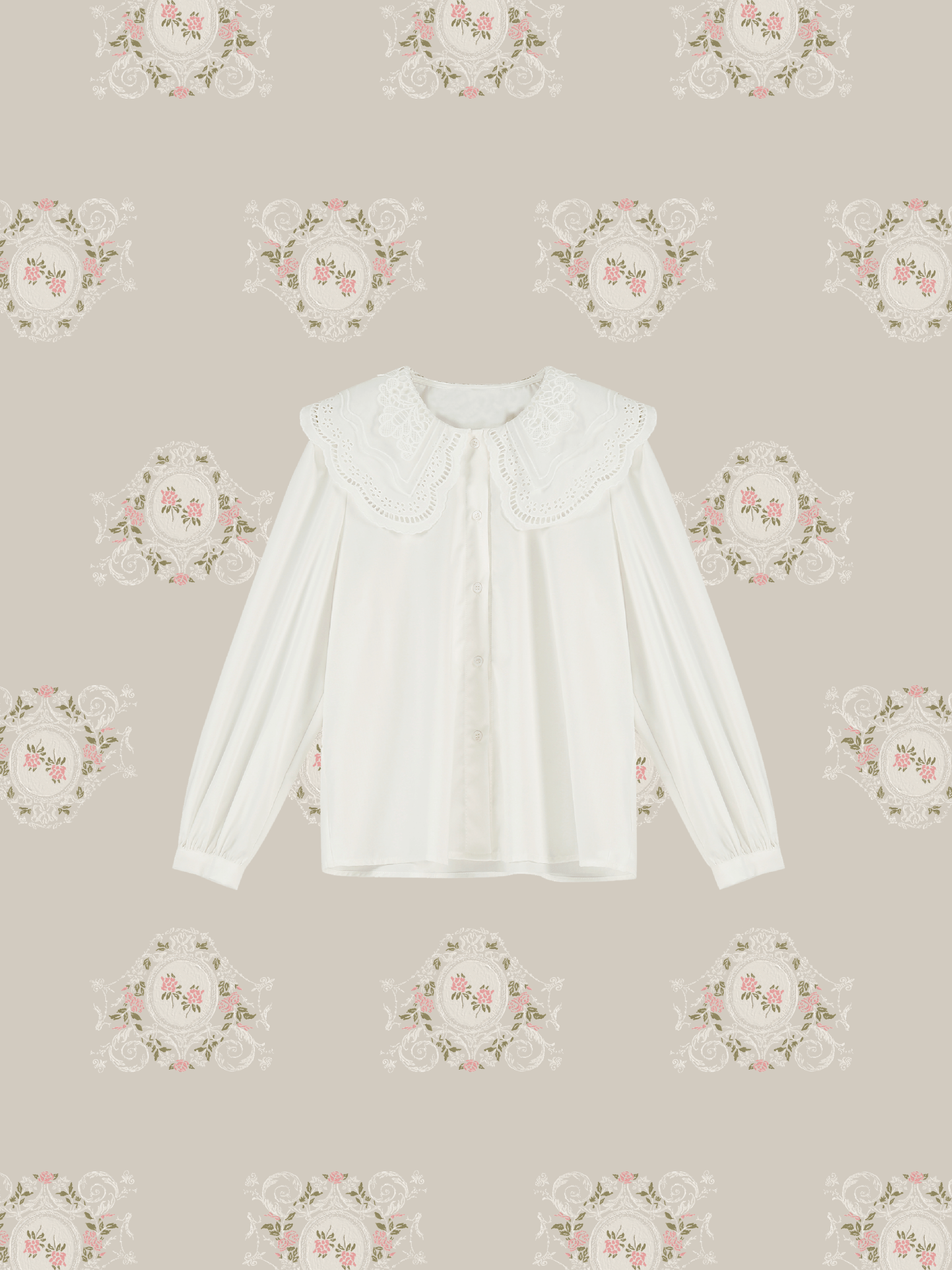 Lace Baby Collar Shirt - LOVE POMME POMME