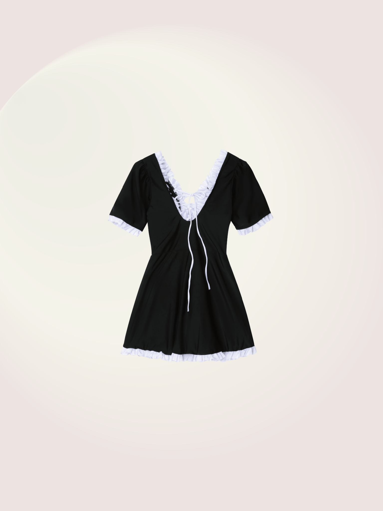 Lace Collar Onepiece Swimsuit - LOVE POMME POMME