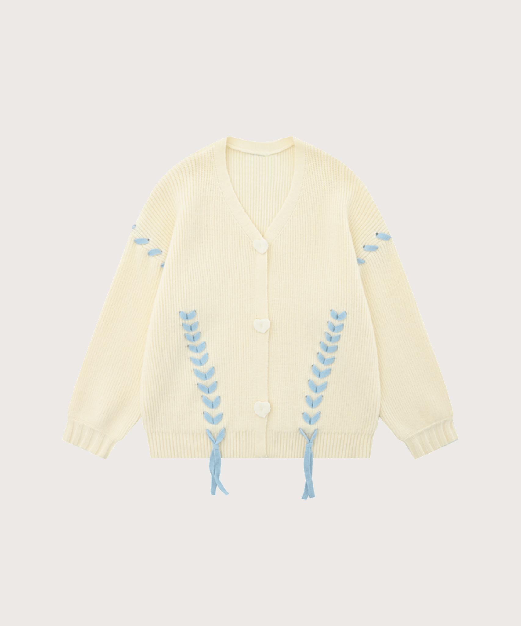 Lace Up Cardigan レースアップカーディガン - LOVE POMME POMME
