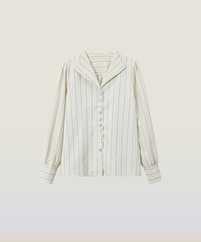 Lapel Stripe Shirt - LOVE POMME POMME