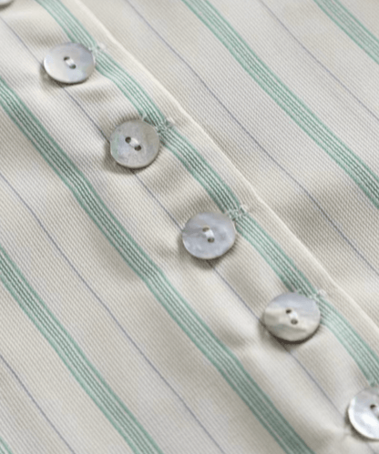 Lapel Stripe Shirt - LOVE POMME POMME