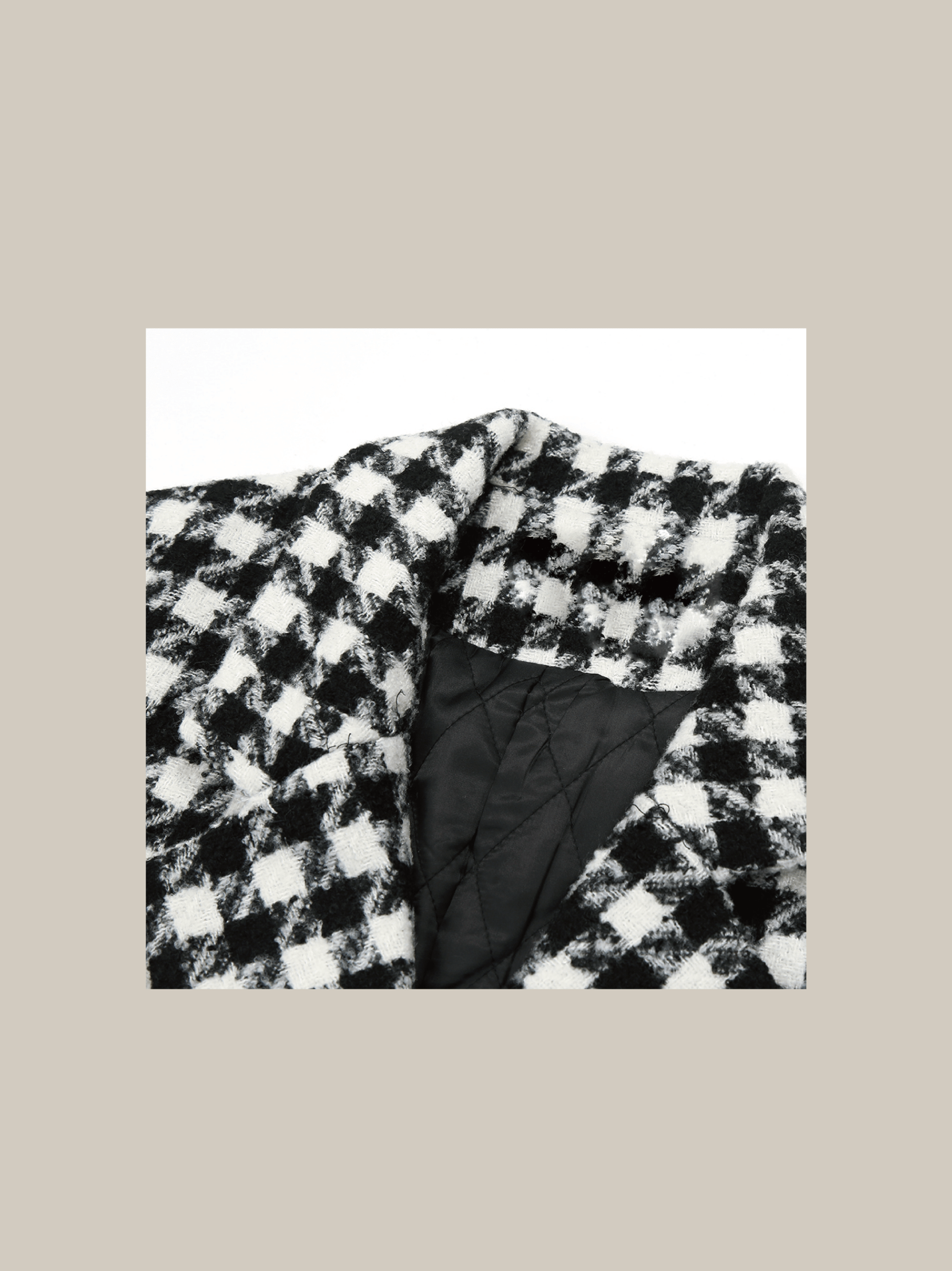 Loose Silhouette Check Coat - LOVE POMME POMME