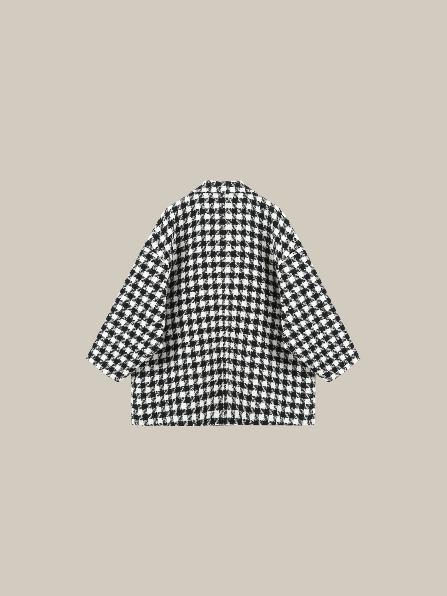 Loose Silhouette Check Coat - LOVE POMME POMME