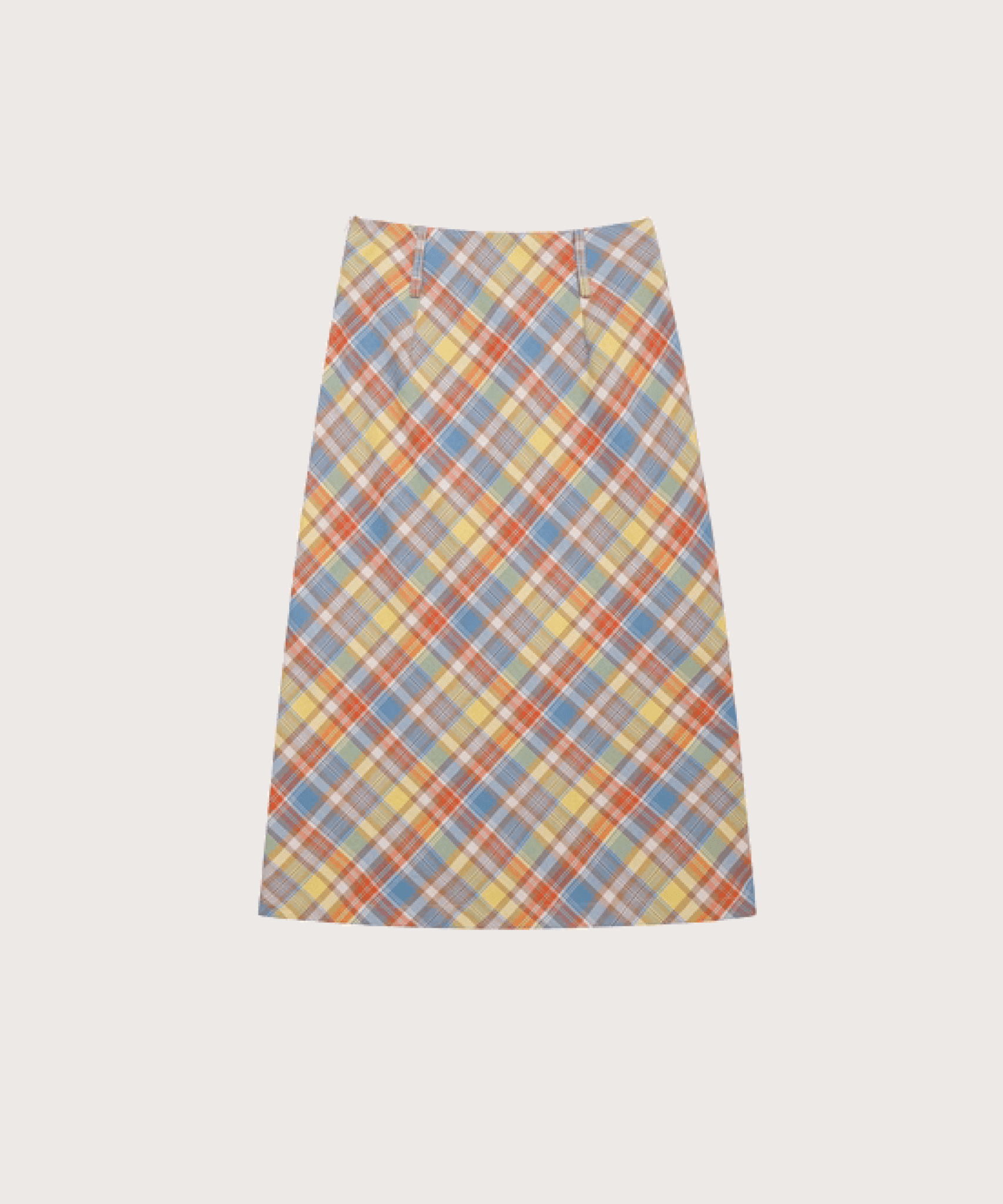 Macaron Color Plaid Skirt マカロンカラーチェック柄スカート - LOVE POMME POMME