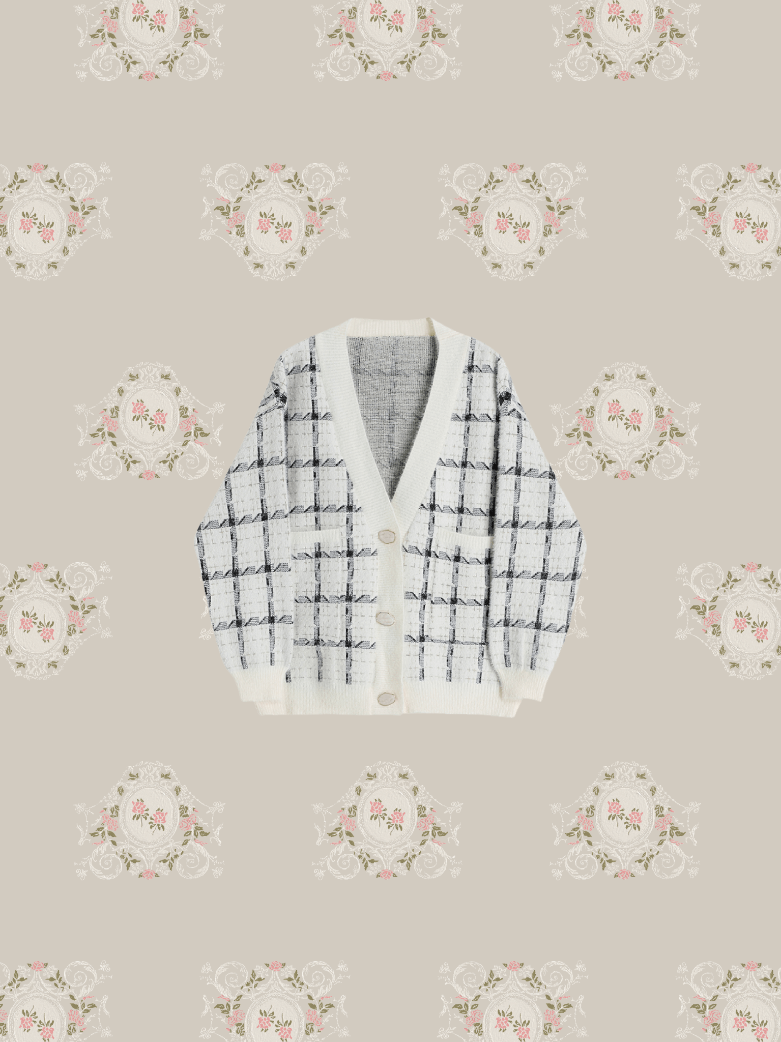 Marble Button Knit Cardigan - LOVE POMME POMME