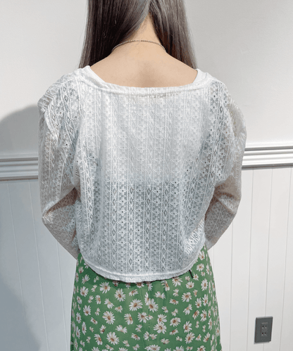 Mesh Lace Sheer Cardigan メッシュレースシアーカーディガン - LOVE POMME POMME