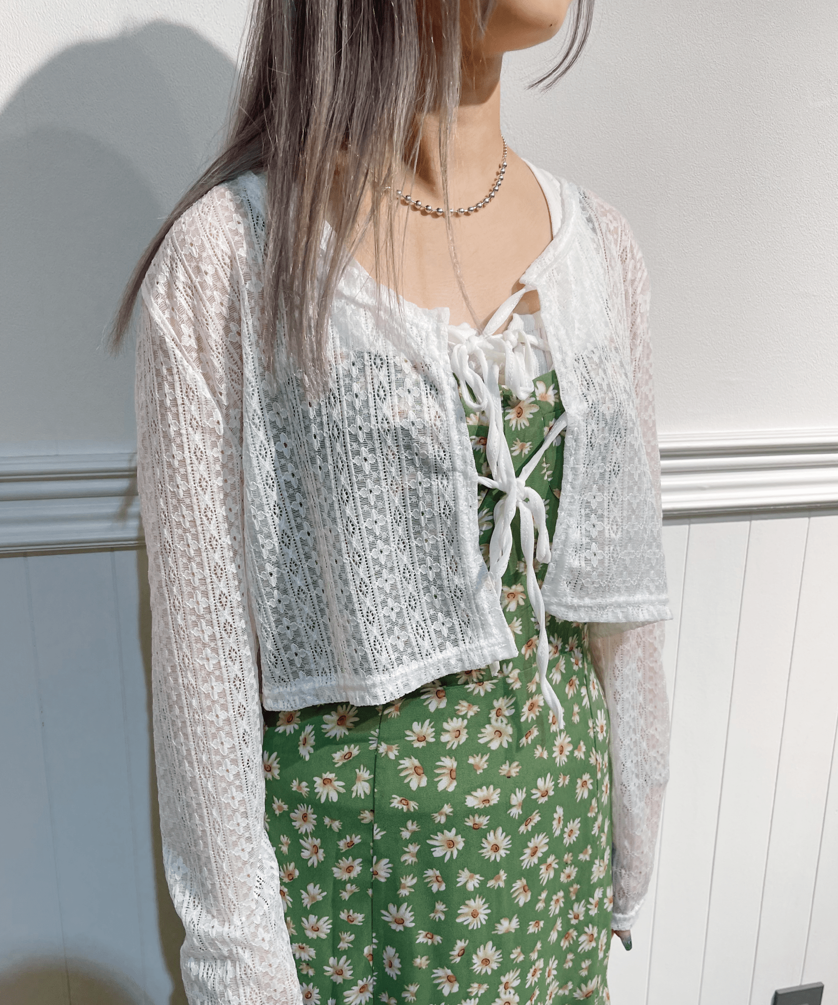 Mesh Lace Sheer Cardigan メッシュレースシアーカーディガン - LOVE POMME POMME