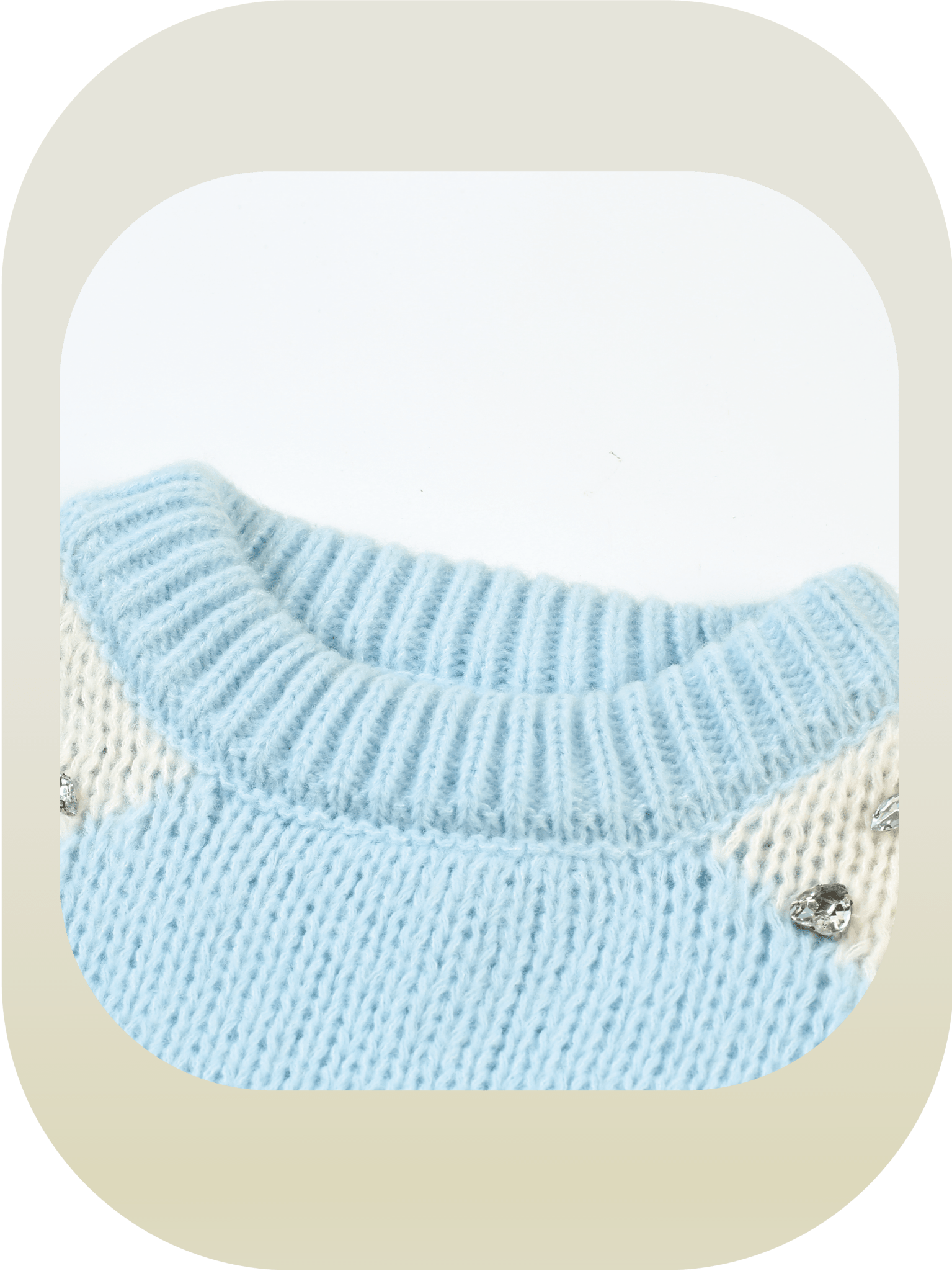 Mesh Patch Puff Sleeve Knit - LOVE POMME POMME