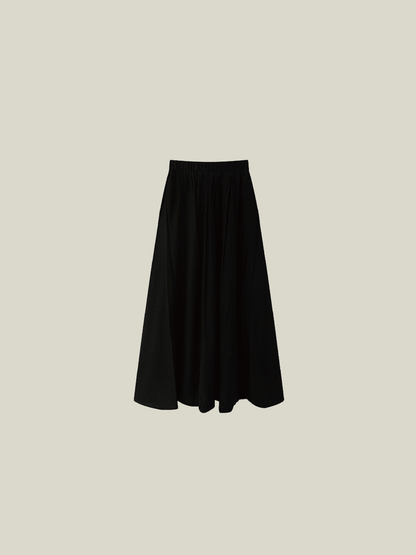 Mesh Shirring Patchwork Skirt - LOVE POMME POMME