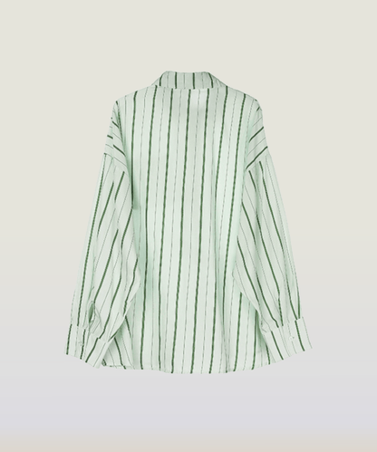 Mint Green Striped Shirt - LOVE POMME POMME