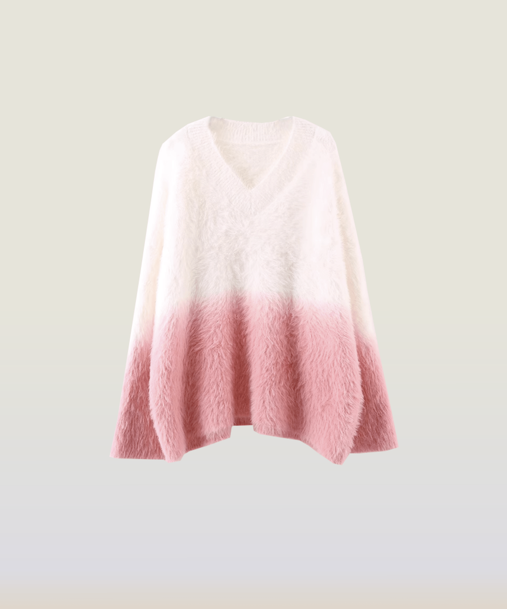 Mohair Gradient V-Neck Knit - LOVE POMME POMME