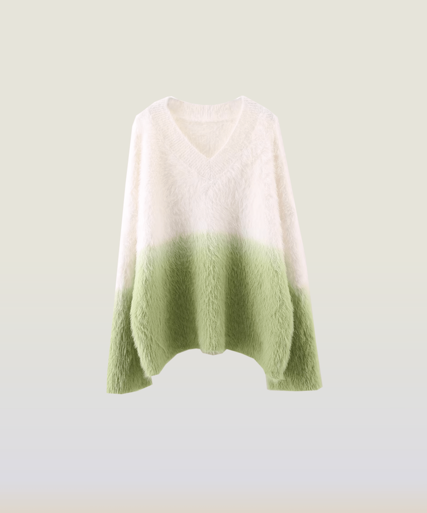 Mohair Gradient V-Neck Knit - LOVE POMME POMME