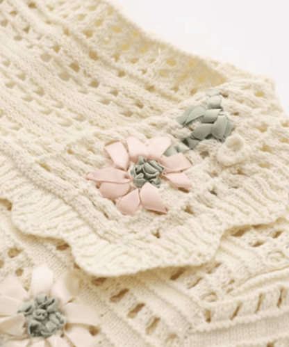 Mori Hand Crochet Flower Polo - LOVE POMME POMME