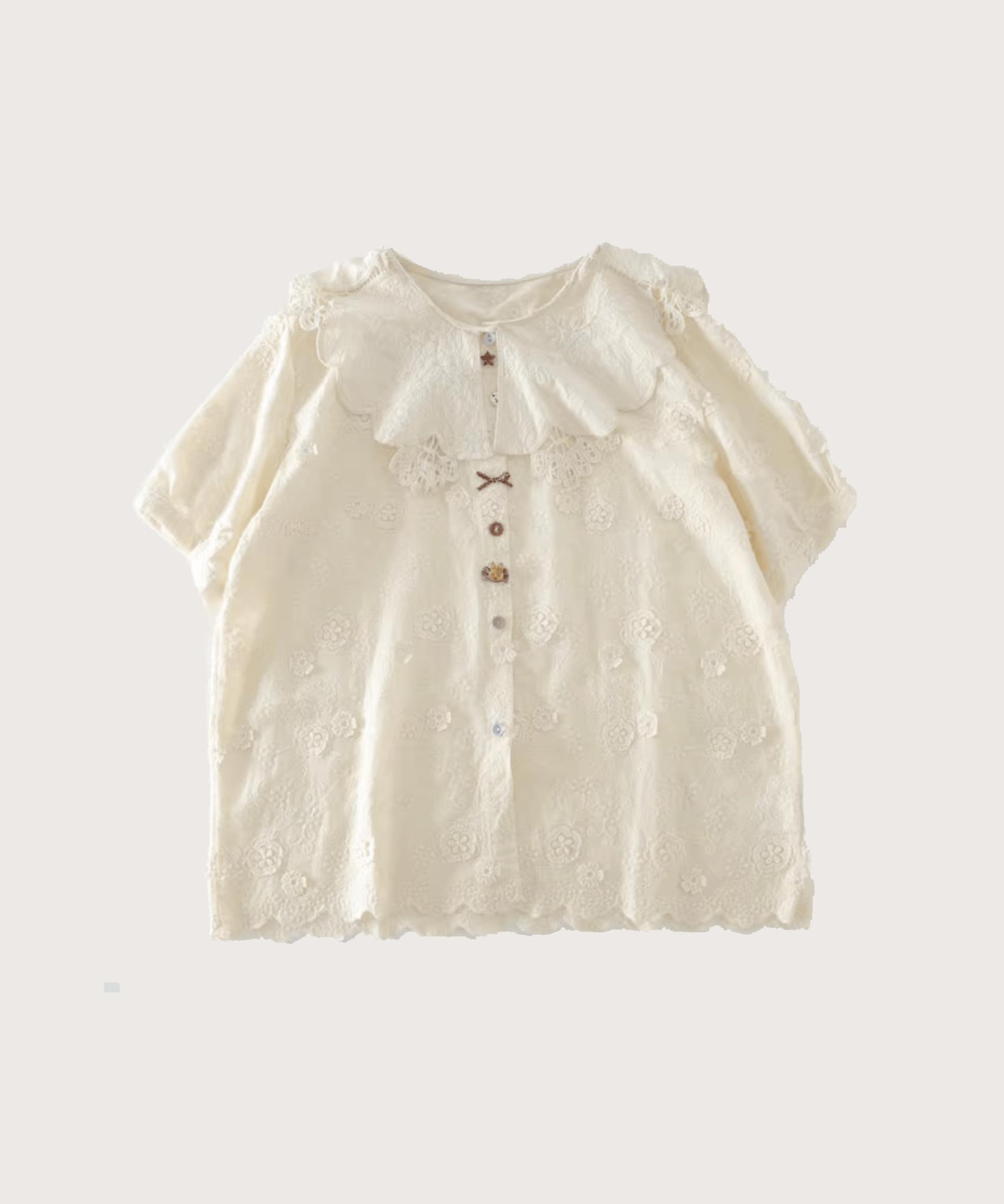 Mori Sweet Embroidery Blouse - LOVE POMME POMME