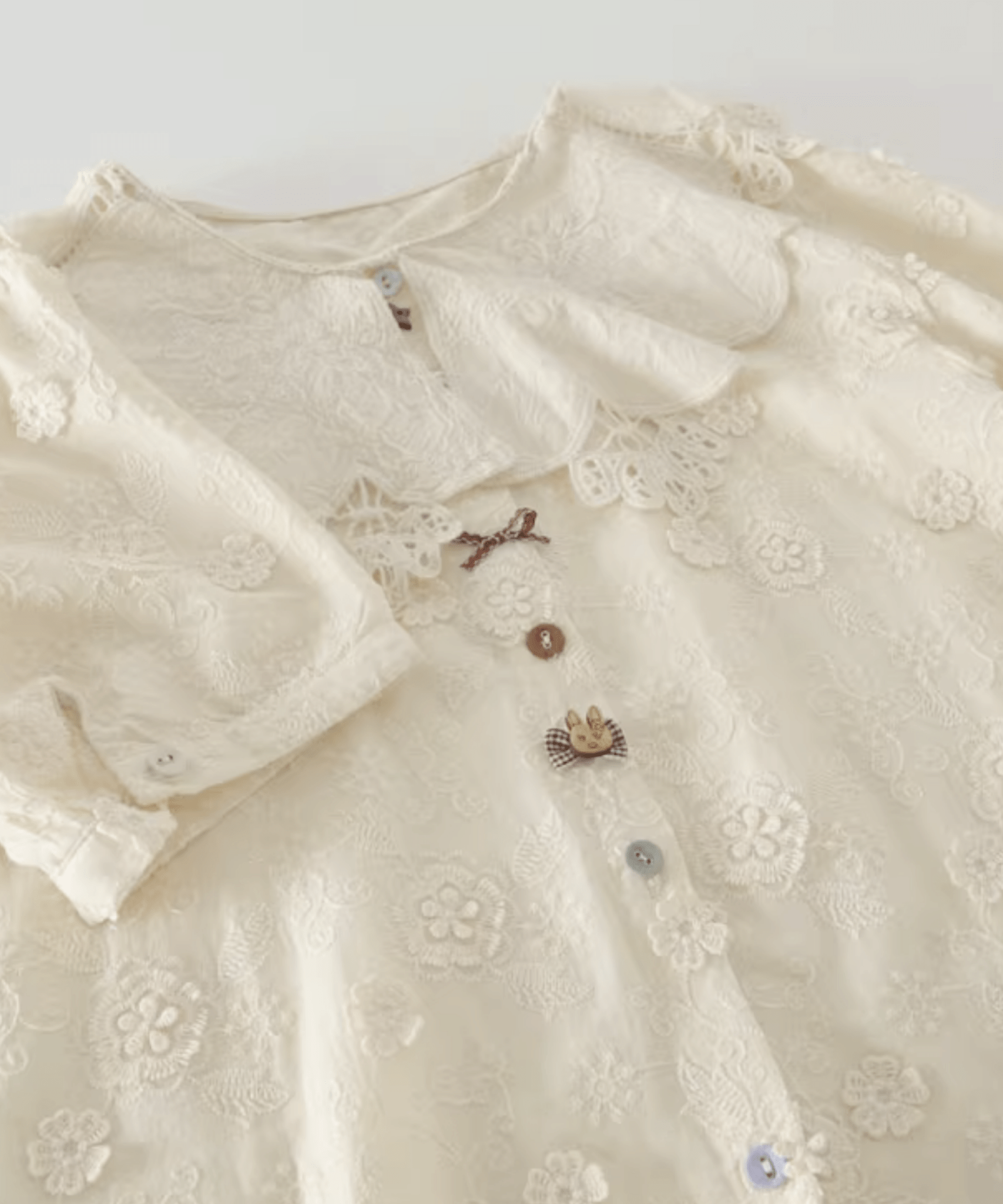 Mori Sweet Embroidery Blouse - LOVE POMME POMME