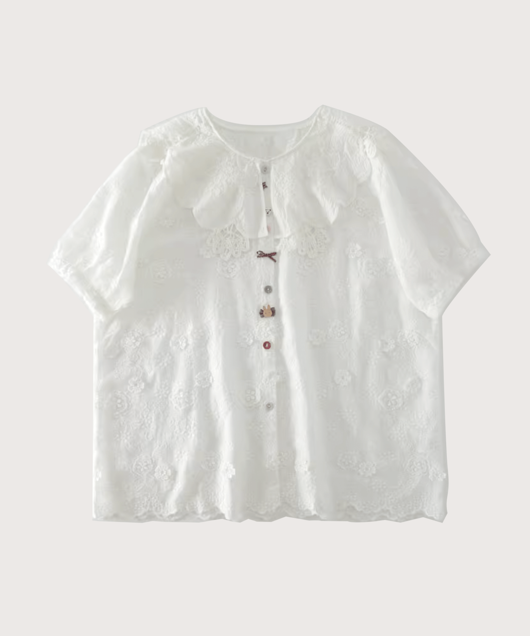 Mori Sweet Embroidery Blouse - LOVE POMME POMME