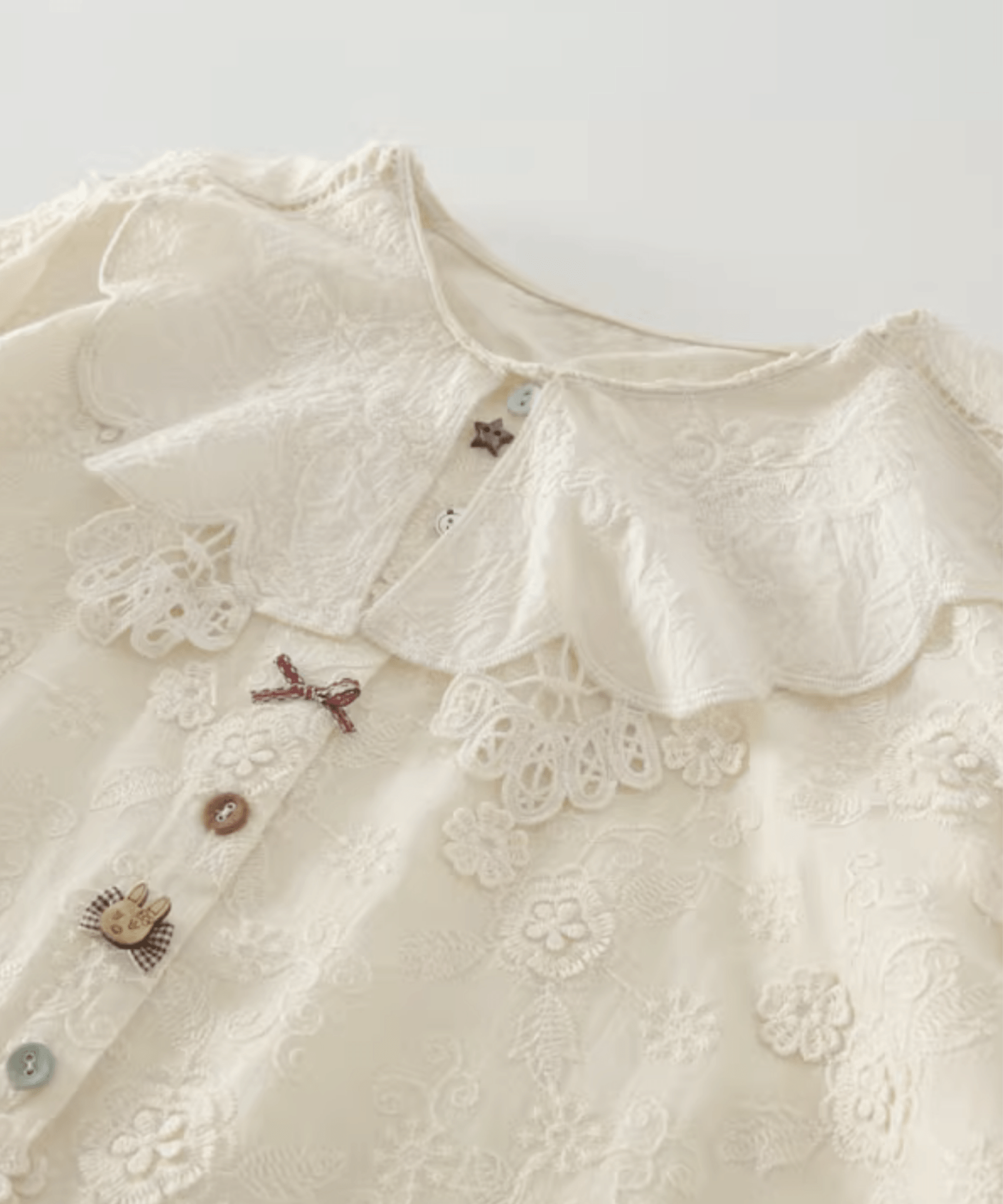 Mori Sweet Embroidery Blouse - LOVE POMME POMME
