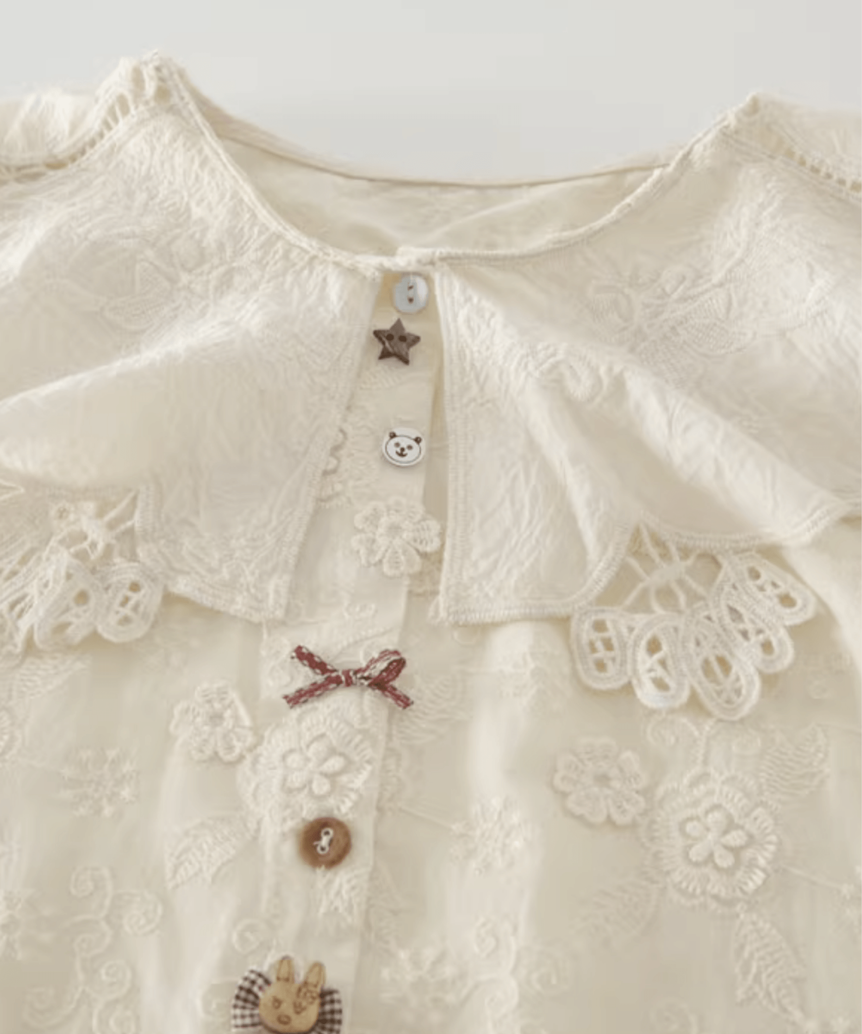 Mori Sweet Embroidery Blouse - LOVE POMME POMME