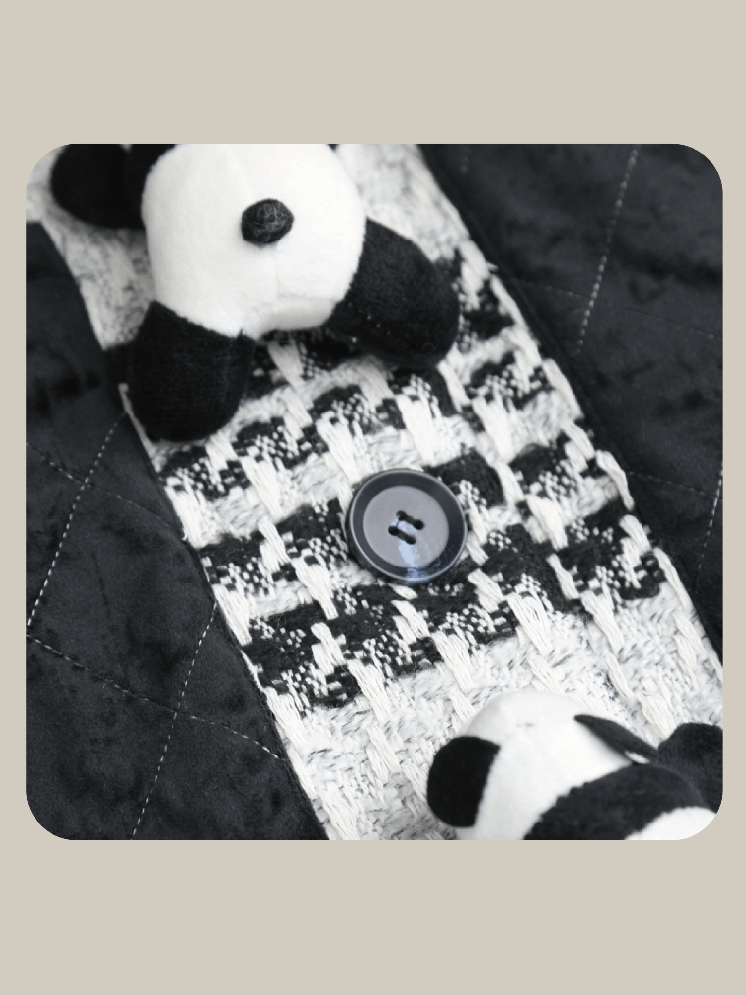 Panda Deco Check Coat - LOVE POMME POMME