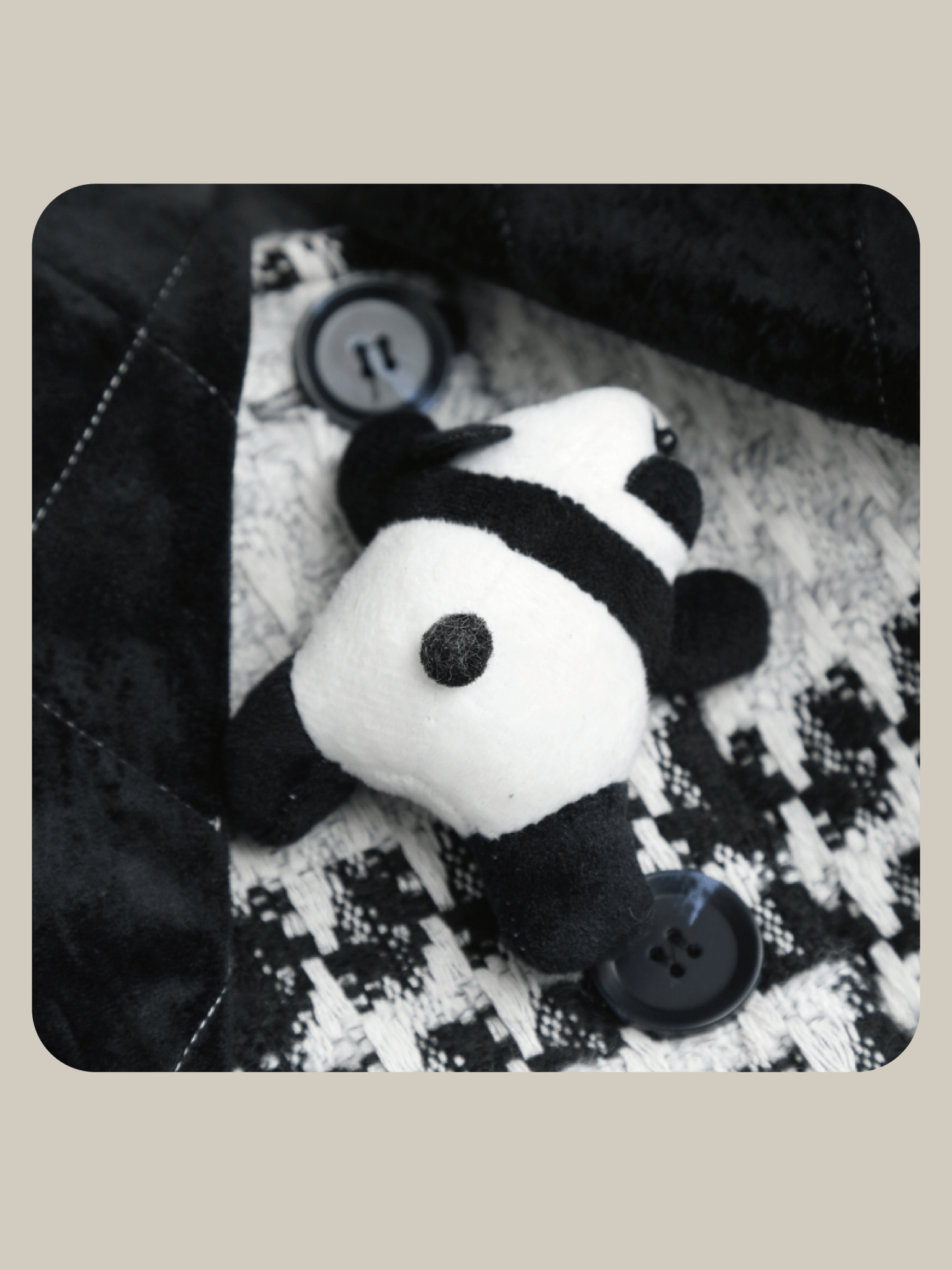 Panda Deco Check Coat - LOVE POMME POMME
