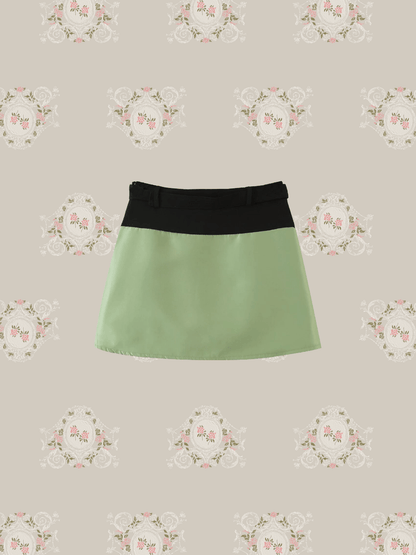 Patch Color Pants Skirt - LOVE POMME POMME