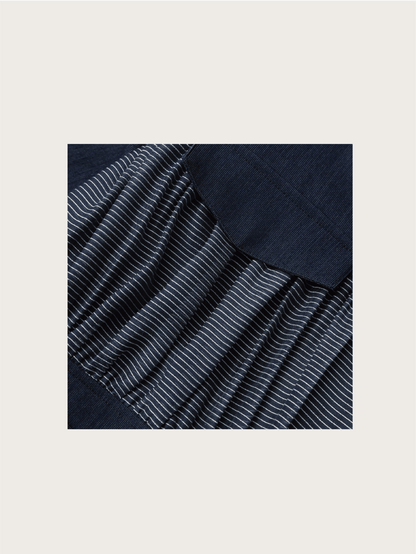 Pattern Stitching Asymmetry Dress - LOVE POMME POMME