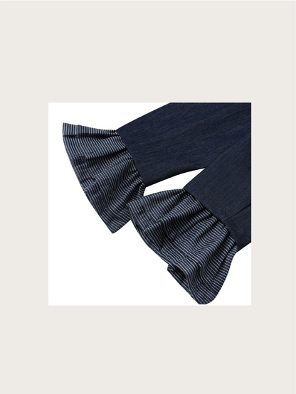 Pattern Stitching Asymmetry Dress - LOVE POMME POMME
