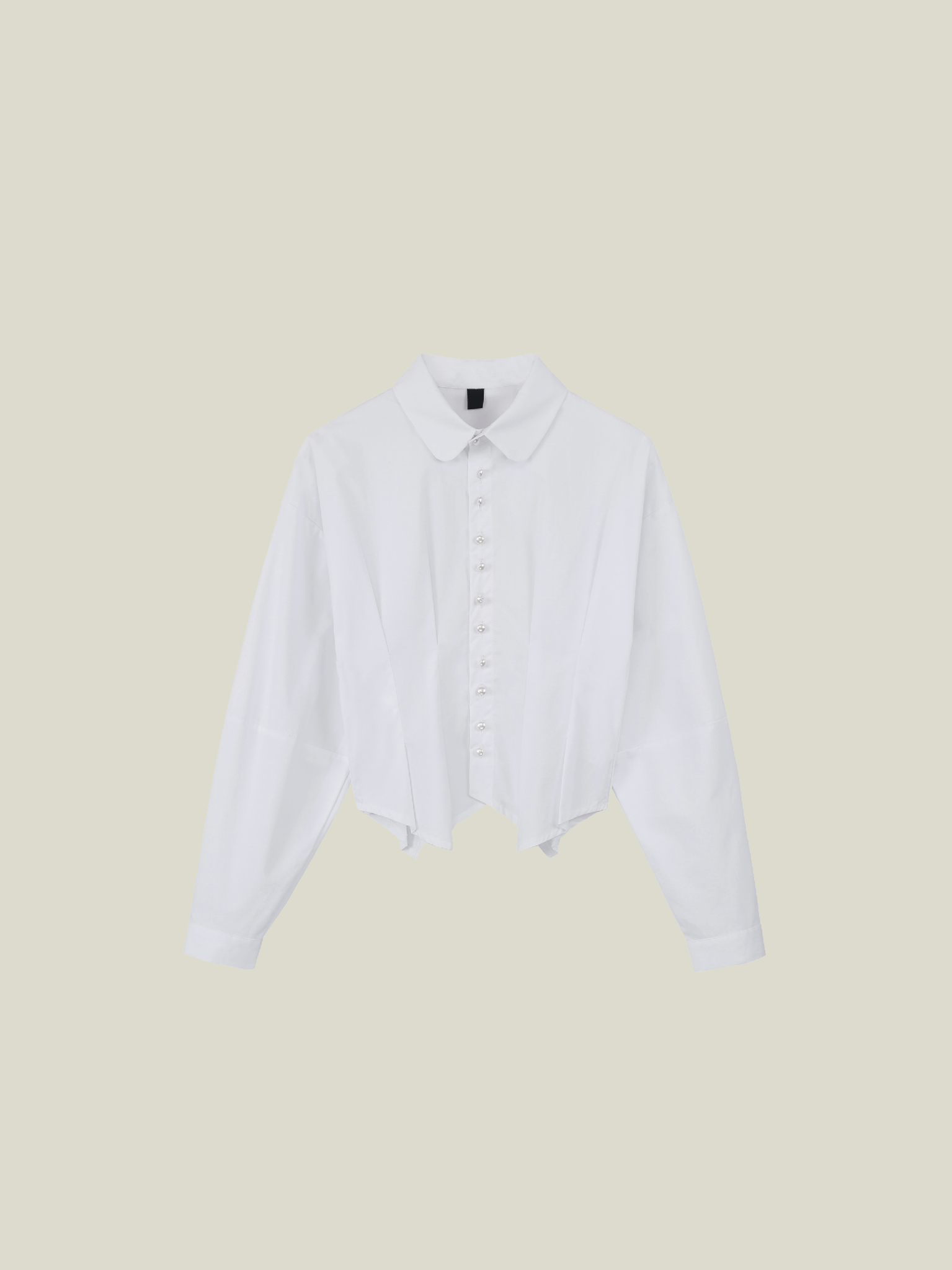 Pearl Button Accordion-Pleats Shirt - LOVE POMME POMME