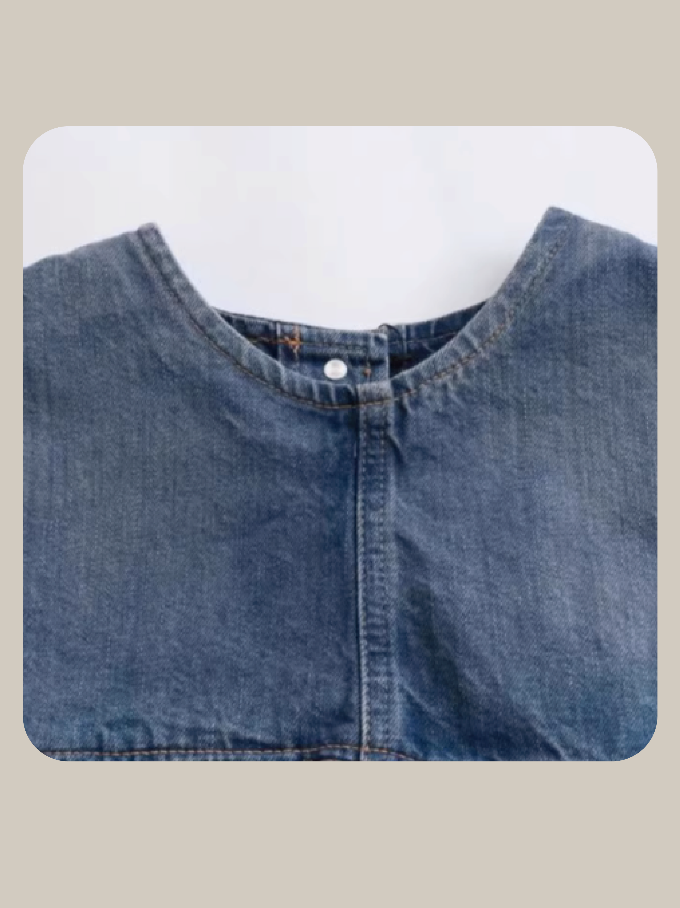 Lace Stitching Denim Vest/レースステッチデニムベスト