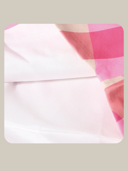 Princess Puff Sleeve Pink Check Dress 