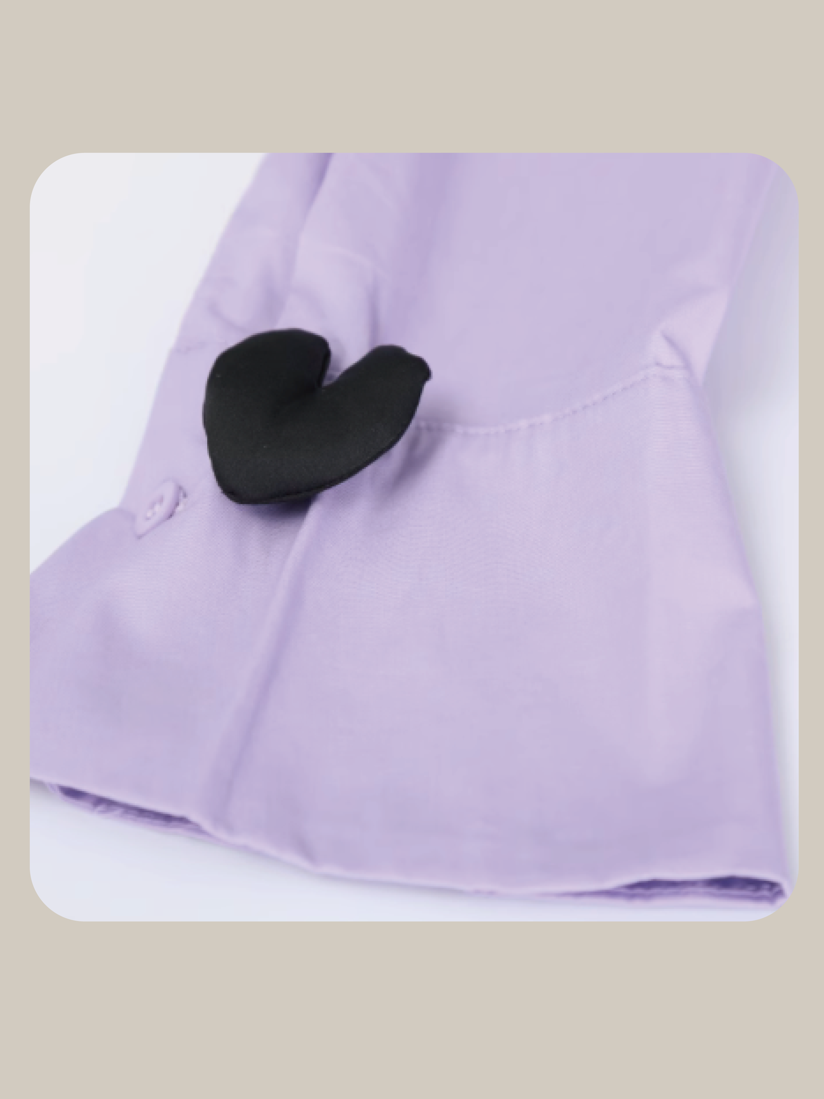 Asymmetry Puff Sleeve Heart Button Shirt/アシンメトリーパフスリーブハートボタンシャツ