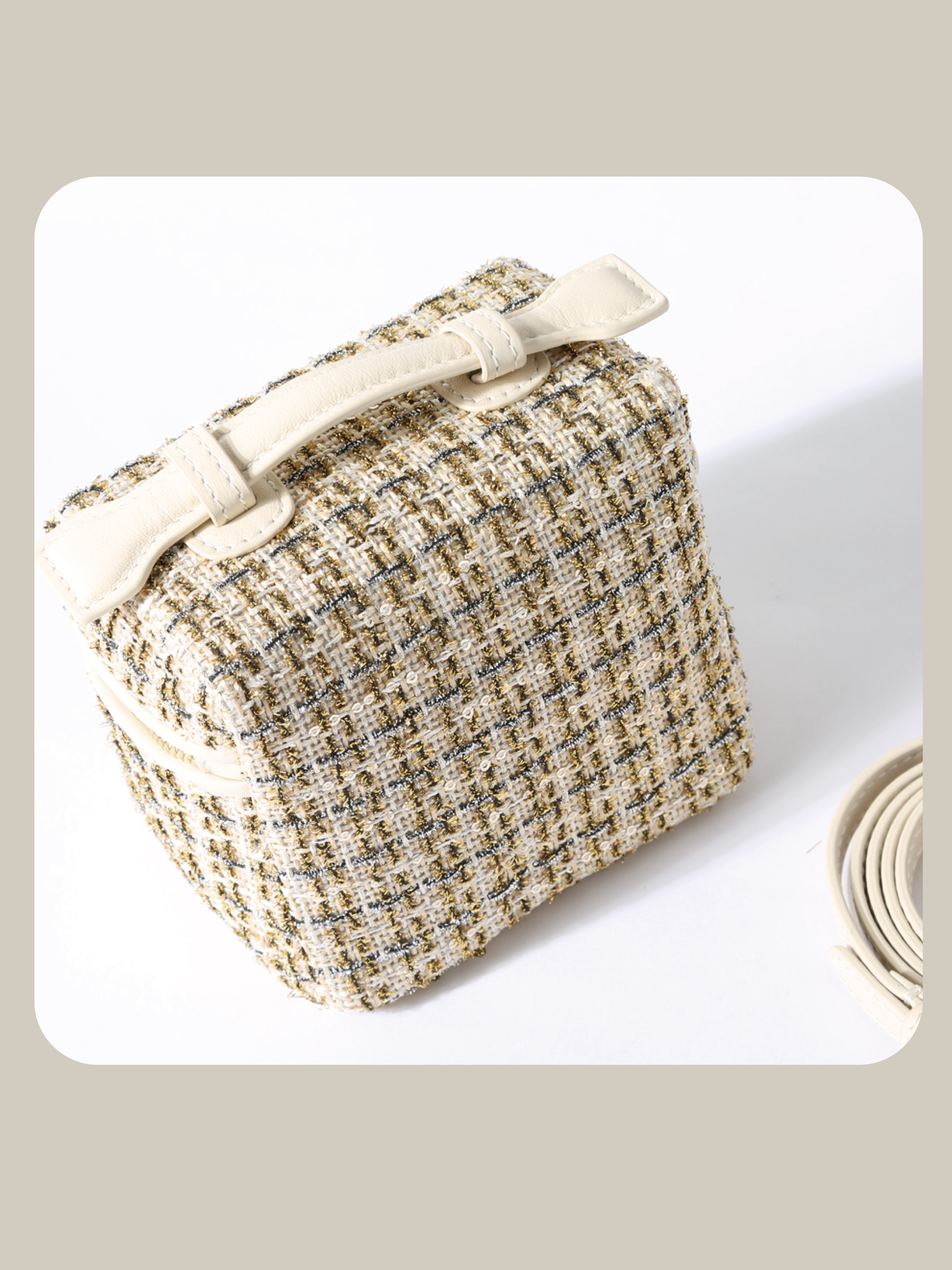 Tweed Style Clutch Bag 