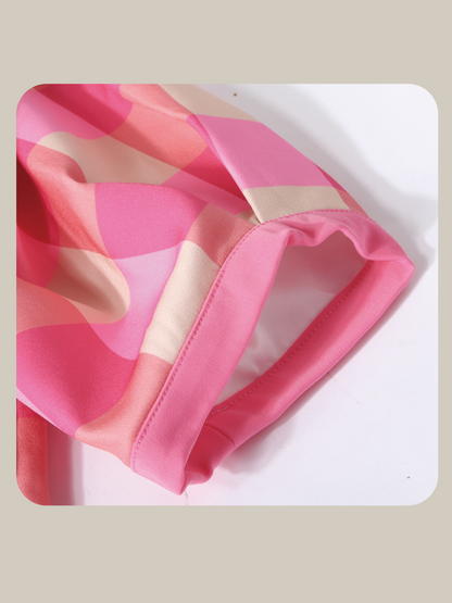 Princess Puff Sleeve Pink Check Dress 