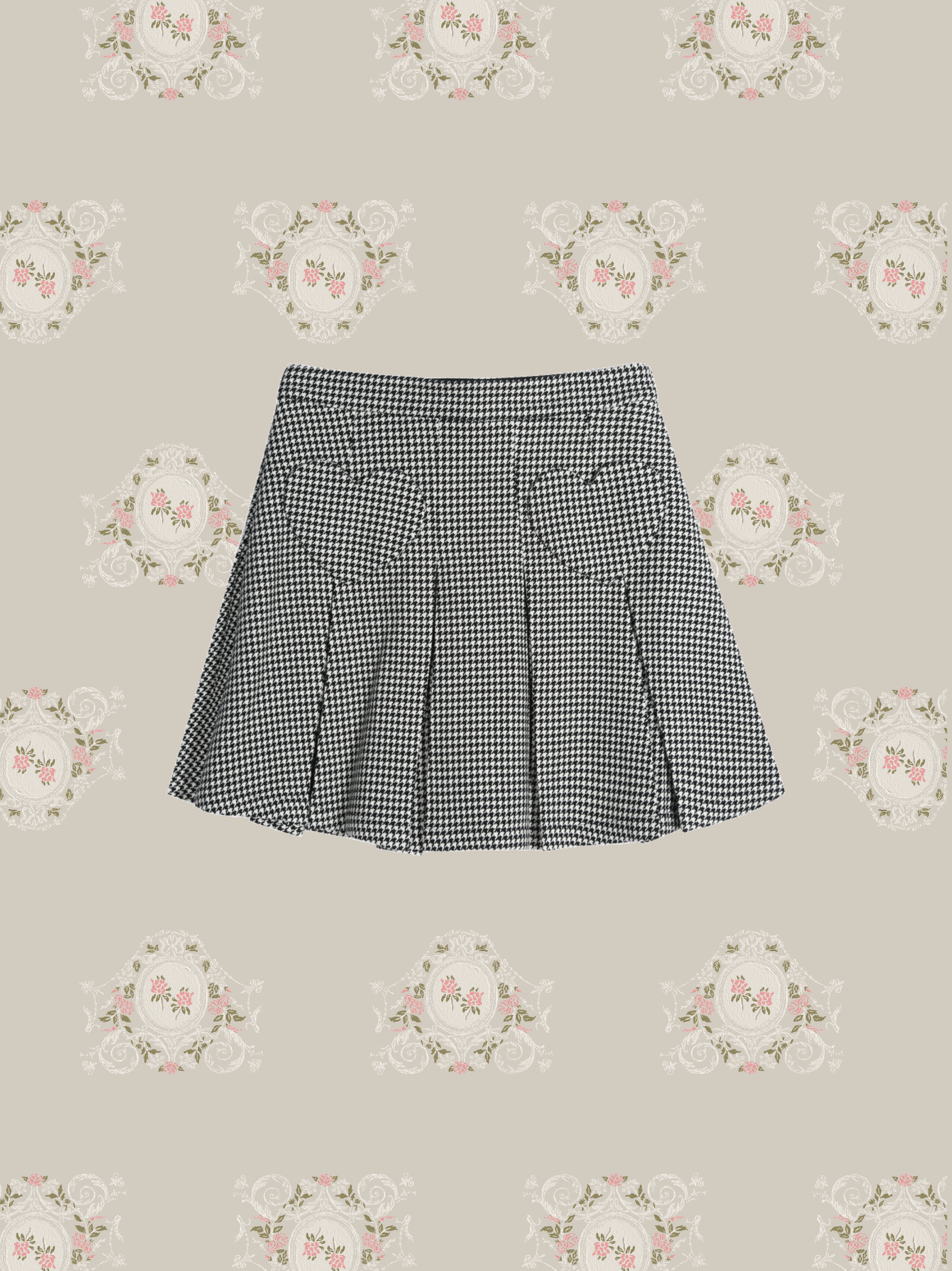Chidori Pleats Mini Skirt 