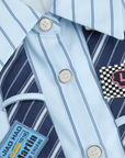 Playful Stripe Tie Shirt ストライプネクタイシャツ - LOVE POMME POMME