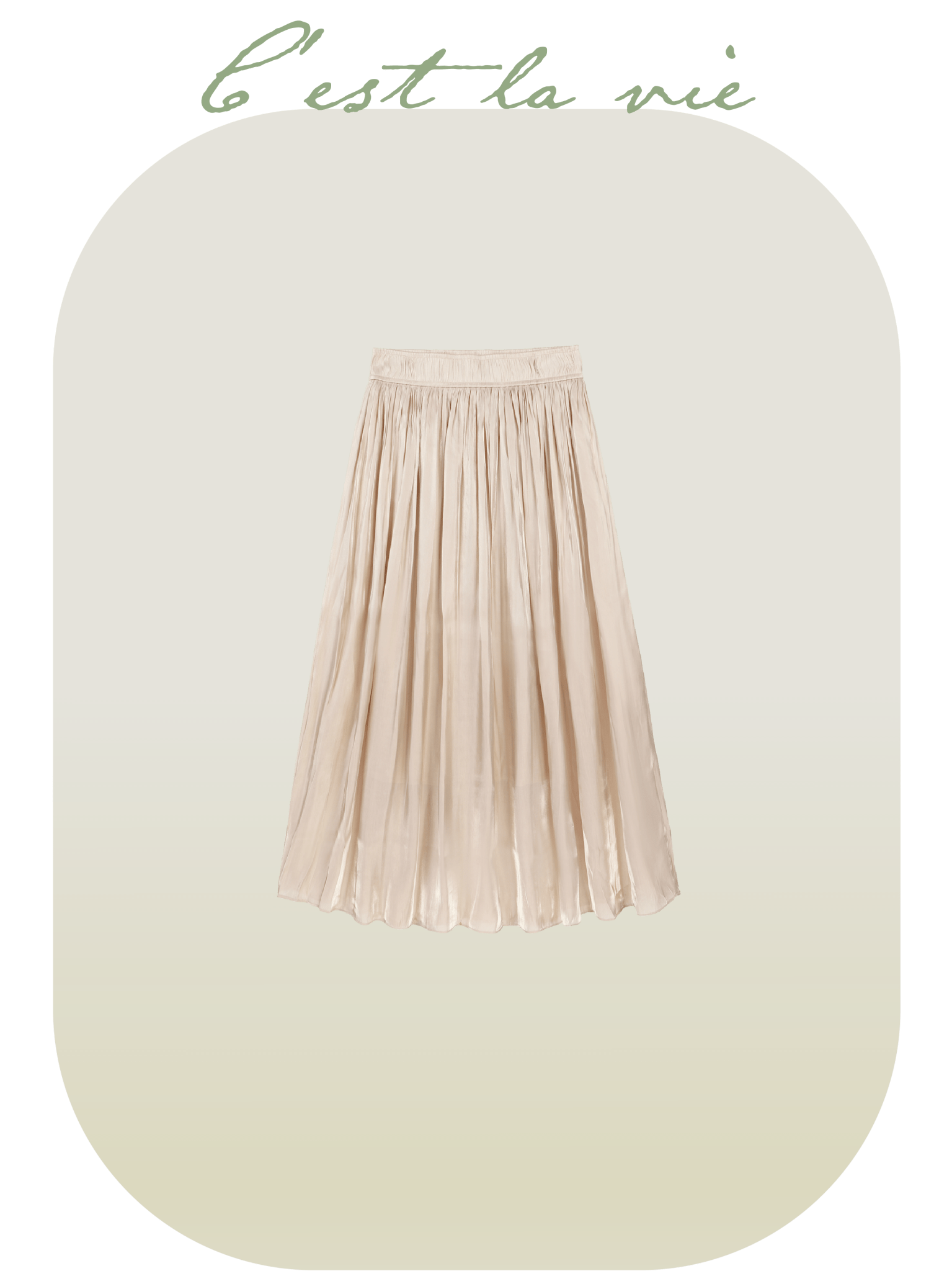 Pleats Shiny Skirt - LOVE POMME POMME