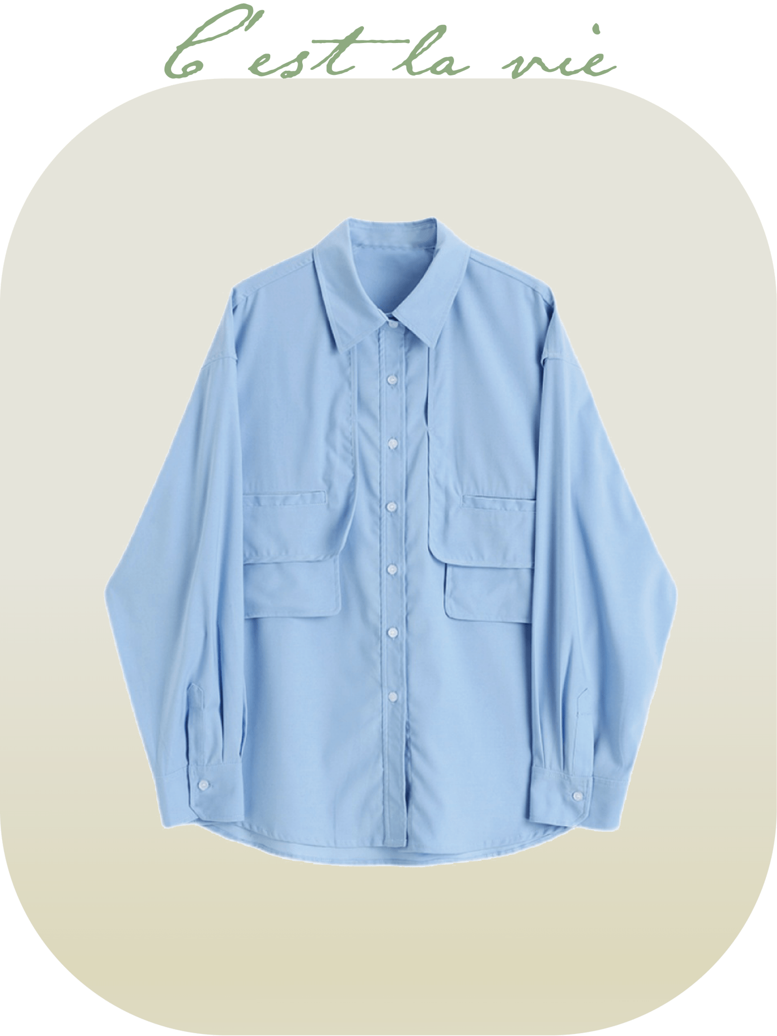 Pocket Deco Loose Shirt - LOVE POMME POMME