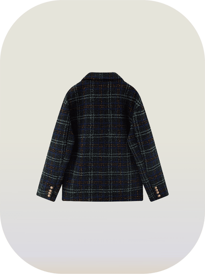 Preppy Style Check Coat - LOVE POMME POMME