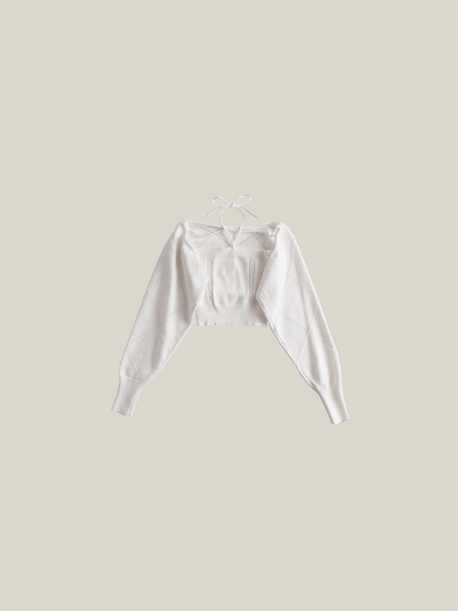 Puff Sleeve Halter Vest Set-Up - LOVE POMME POMME